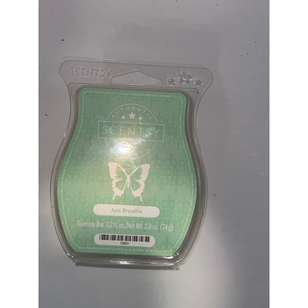 Scentsy Bar Just Breathe Wax‎ Melt 2.6 oz Home Fragrance Eucalyptus Mint Lemon